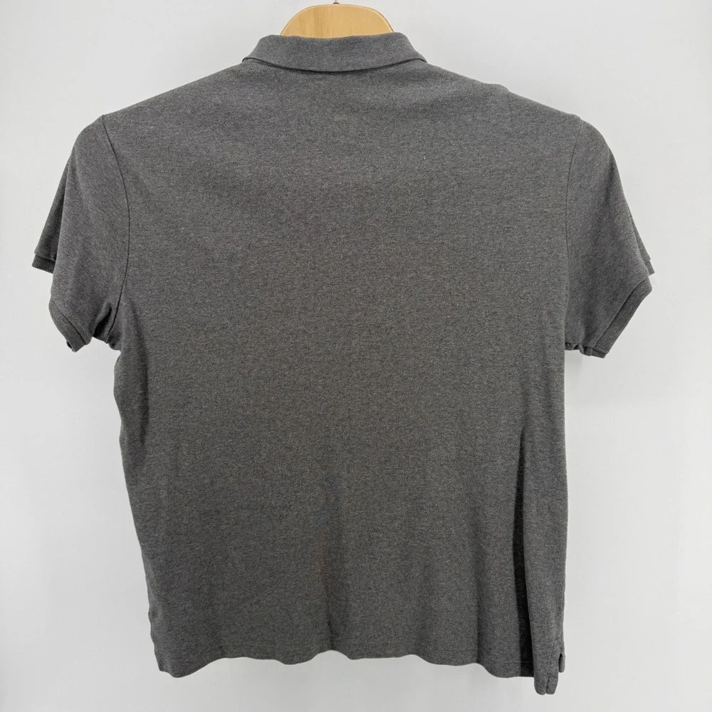 Polo Ralph Lauren Mens Custom Slim Fit Polo Shirt Gray XL Short Sleeve Pony Logo